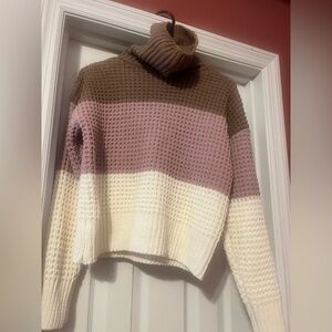 Striped Turtleneck Sweater